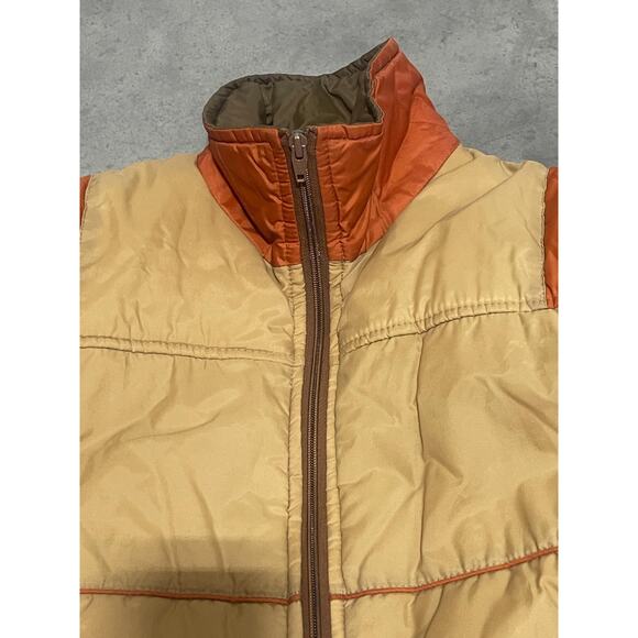 Sigallo, Yellow Nylon Flight Skii Jacket, 80s Size L, Zipper Closure, Warm FLAWS - Picture 2 of 9